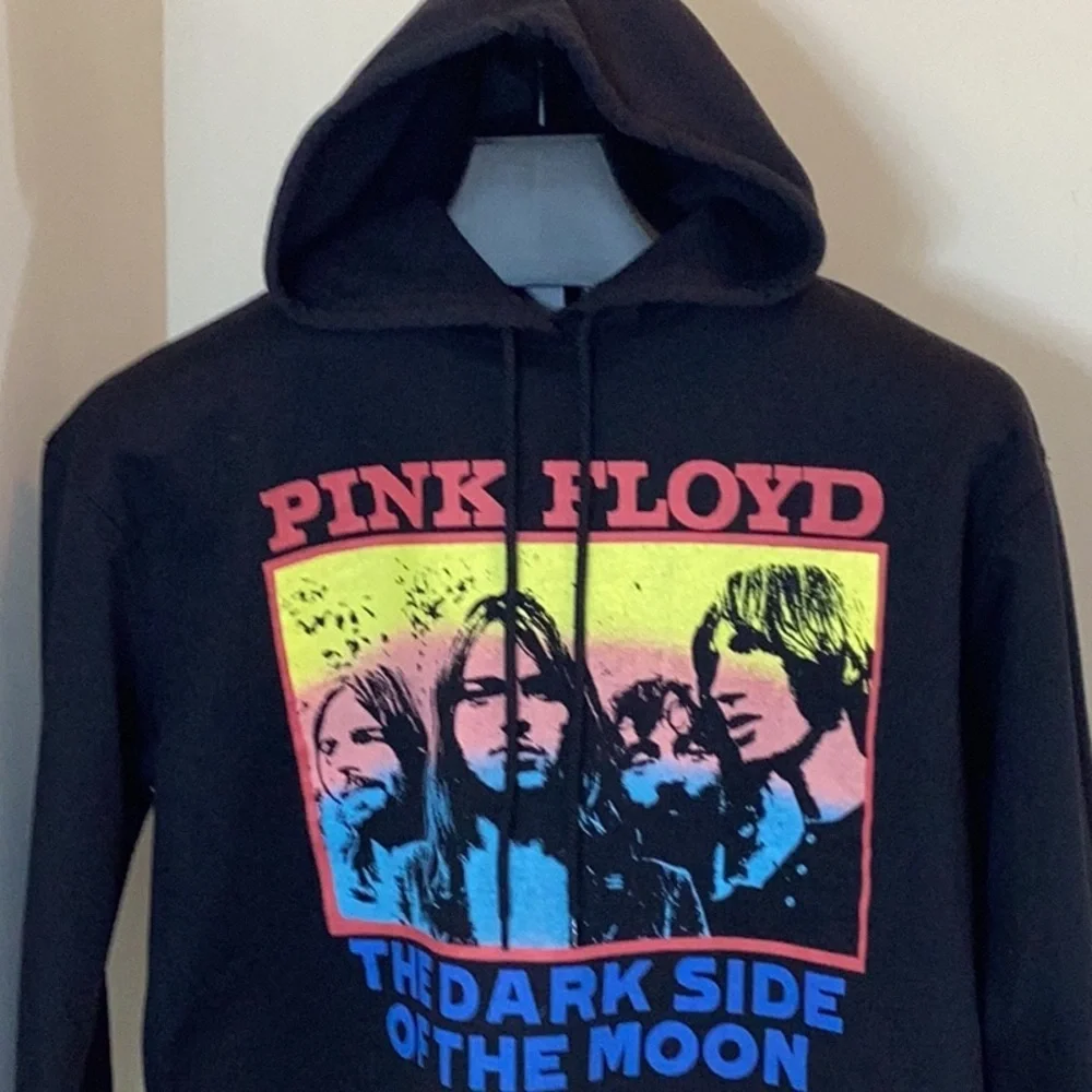 PINK FLOYD The Dark Side Of The Moon 2019 Cropped Black Hoodie - Picture 1 of 8